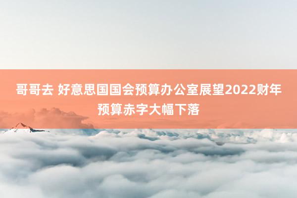 哥哥去 好意思国国会预算办公室展望2022财年预算赤字大幅下落