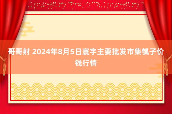 哥哥射 2024年8月5日寰宇主要批发市集瓠子价钱行情