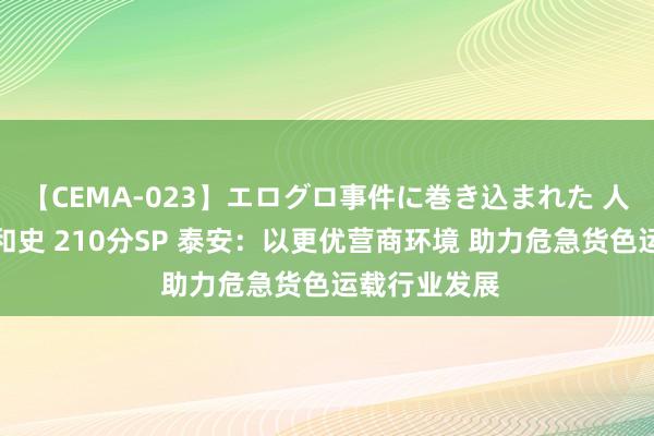 【CEMA-023】エログロ事件に巻き込まれた 人妻たちの昭和史 210分SP 泰安：以更优营商环境 助力危急货色运载行业发展