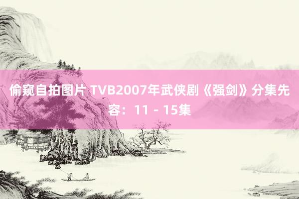 偷窥自拍图片 TVB2007年武侠剧《强剑》分集先容：11－15集