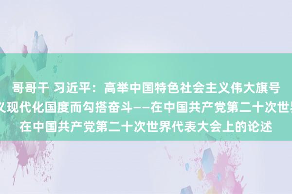 哥哥干 习近平：高举中国特色社会主义伟大旗号 为全面建设社会主义现代化国度而勾搭奋斗——在中国共产党第二十次世界代表大会上的论述